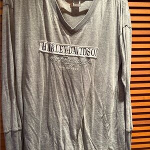 Harley-Davidson Light Gray V-Neck Shirt